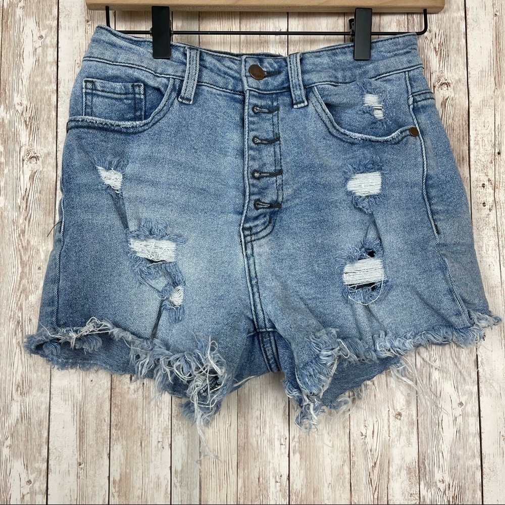 Nature by KanCan Denim Distressed Shorts Size Small Women
